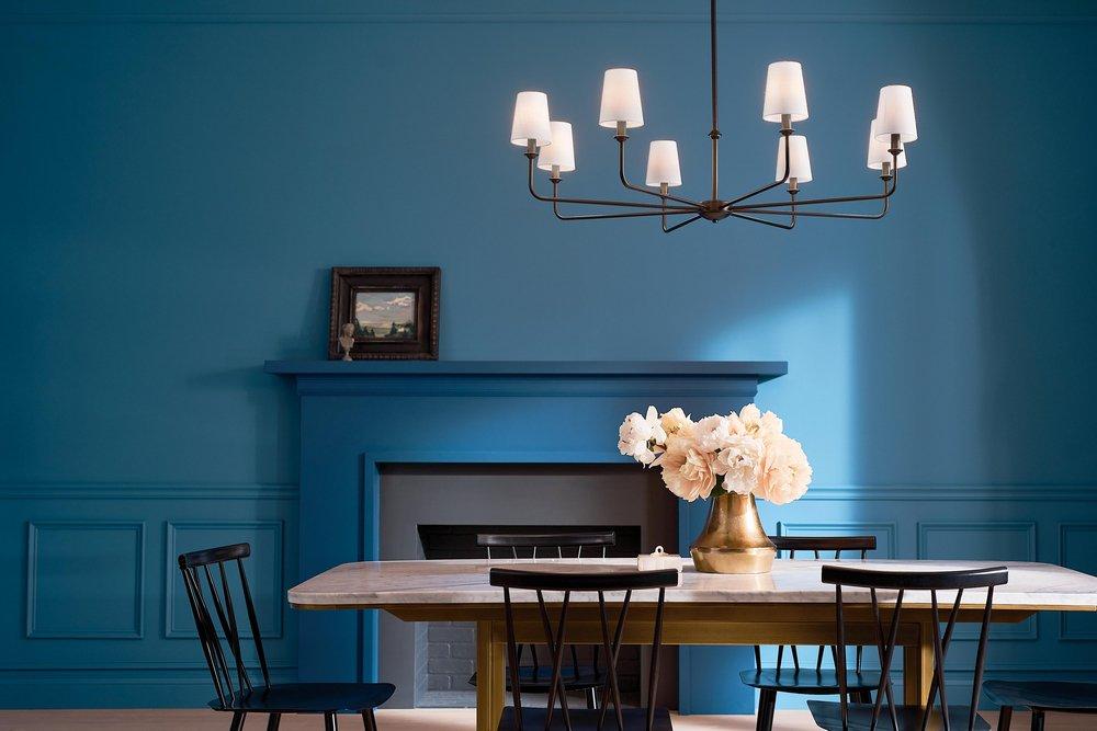 Kichler Lighting Black 25W 8-Light 1-Tier Incandescent Chandelier 