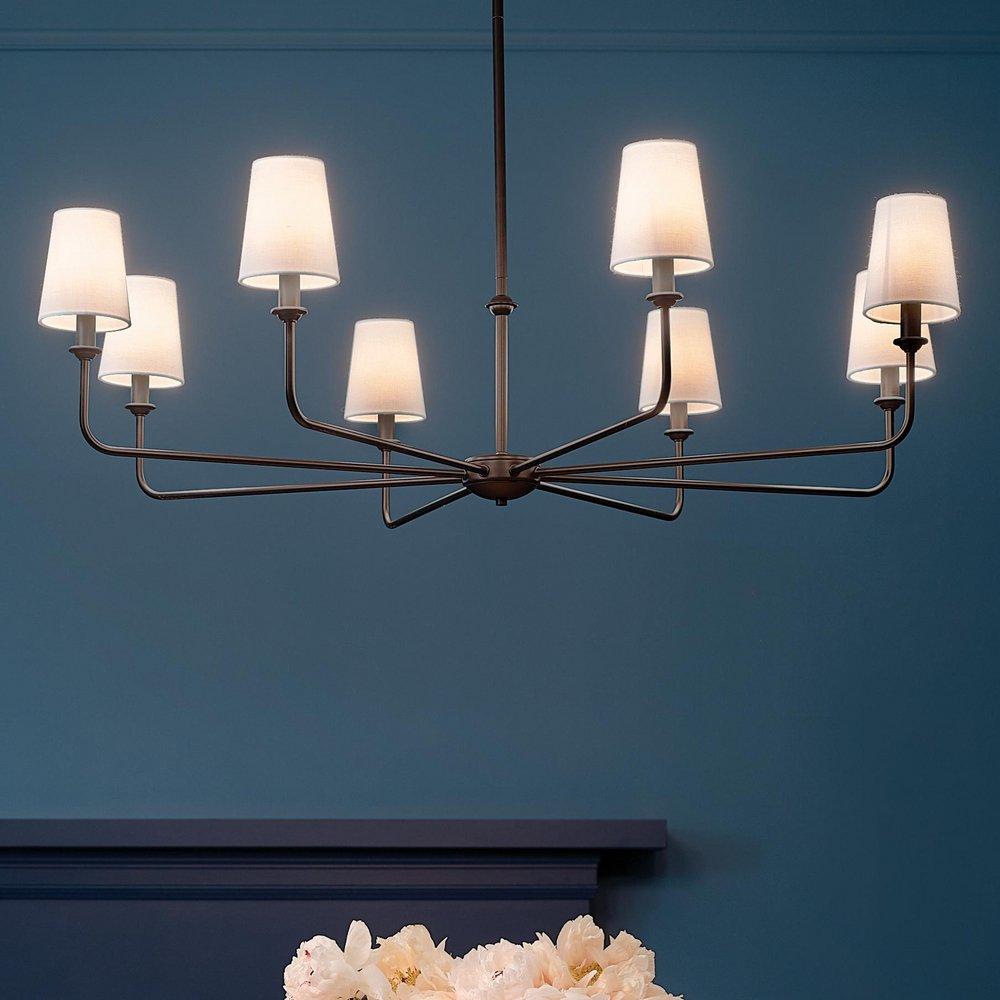 Kichler Lighting Black 25W 8-Light 1-Tier Incandescent Chandelier 