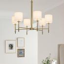 Kichler Lighting Brushed Natural Brass 28 x 62-3/4 in. 40W 6-Light 1-Tier Incandescent Chandelier 