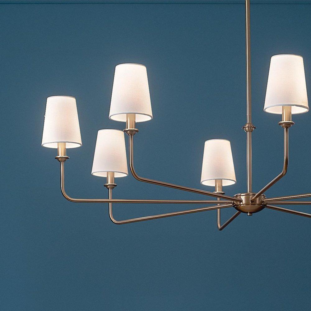 Kichler Lighting Brushed Natural Brass 25W 8-Light 1-Tier Incandescent Chandelier 