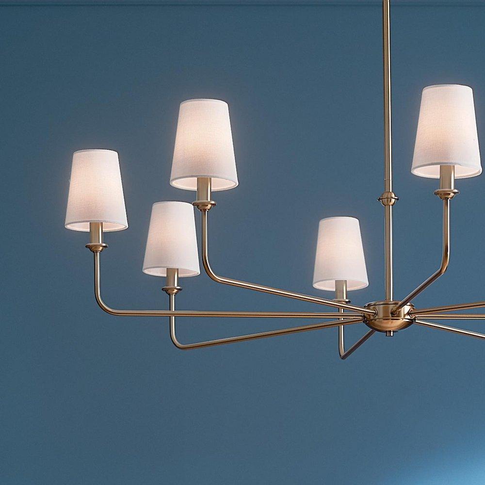 Kichler Lighting Brushed Natural Brass 25W 8-Light 1-Tier Incandescent Chandelier 