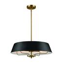 60W 4-Light Candelabra E-12 Incandescent Semi-Flush Mount Ceiling Fixture in Black
