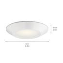Kichler Lighting White 1-3/10 in. 14.5W LED Recessed Housing & Trim 