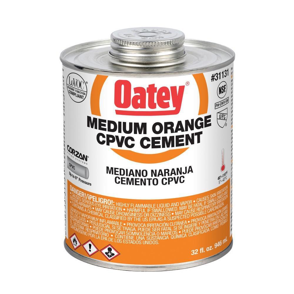 Oatey&reg; Orange Plastic Orange Pipe Cement 