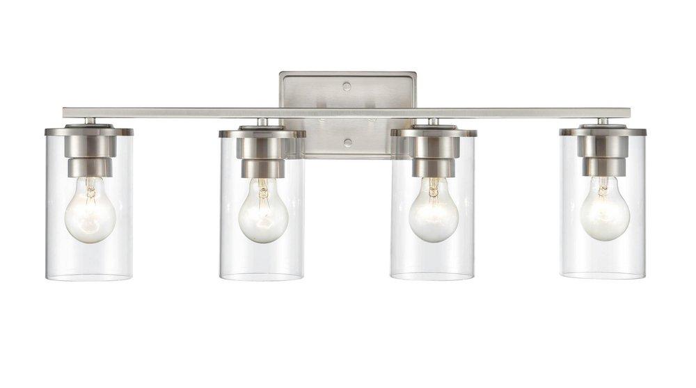 4-Light Vanity Fixture in Brushed Nickel 
