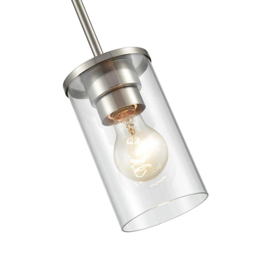1-Light Pendant Light in Brushed Nickel 