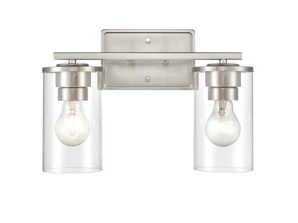 2-Light Vanity Fixture in Brushed Nickel 