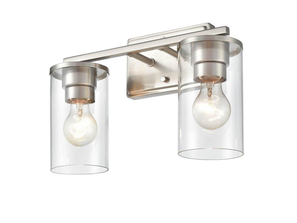 2-Light Vanity Fixture in Brushed Nickel 