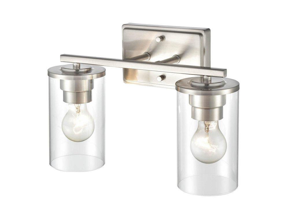 2-Light Vanity Fixture in Brushed Nickel 