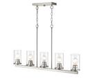5-Light Chandelier Ceiling Light in Brushed Nickel 