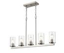 5-Light Chandelier Ceiling Light in Brushed Nickel 