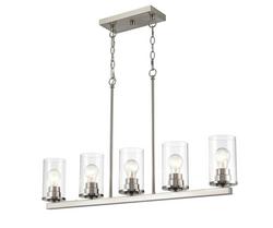 5-Light Chandelier Ceiling Light in Brushed Nickel