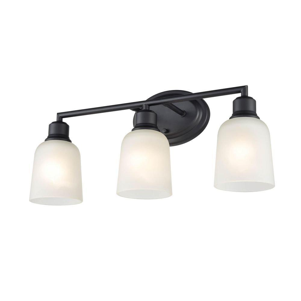 3-Light Vanity Fixture in Matte Black 