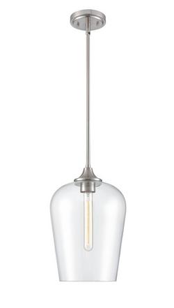 1-Light Mini-Pendant Light in Brushed Nickel
