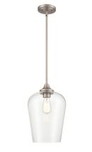 10 in. Wide Mini Pendant in Brushed Nickel