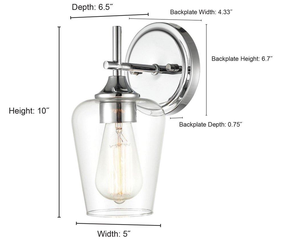 1-Light Wall Sconce in Brushed Nickel 