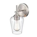 1-Light Wall Sconce in Brushed Nickel 