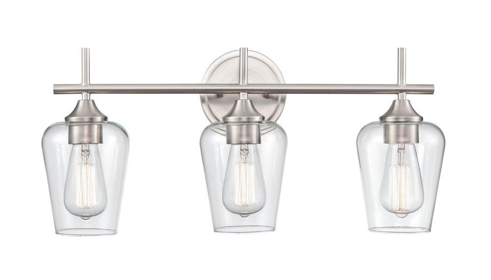 3-Light Vanity Fixture in Brushed Nickel 