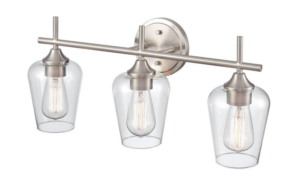 3-Light Vanity Fixture in Brushed Nickel 
