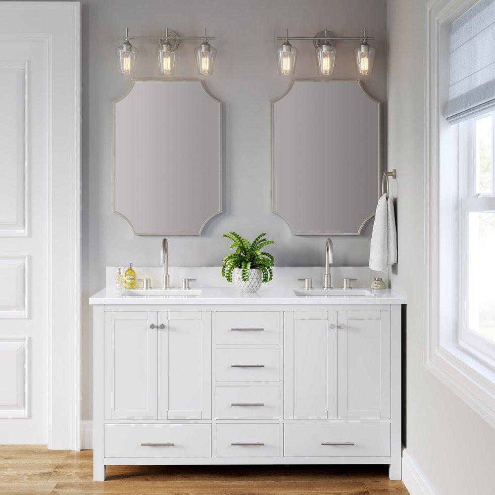 3-Light Vanity Fixture in Brushed Nickel 