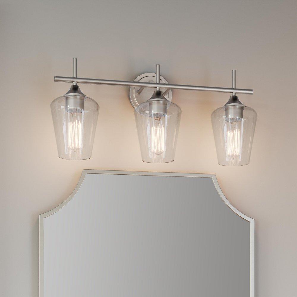 3-Light Vanity Fixture in Brushed Nickel 