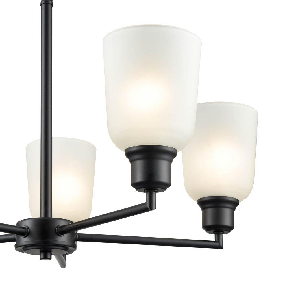 5-Light Chandelier Ceiling Light in Matte Black 