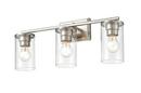 3-Light 22 in. Wide Bathroom Vanity Light in Brushed Nickel