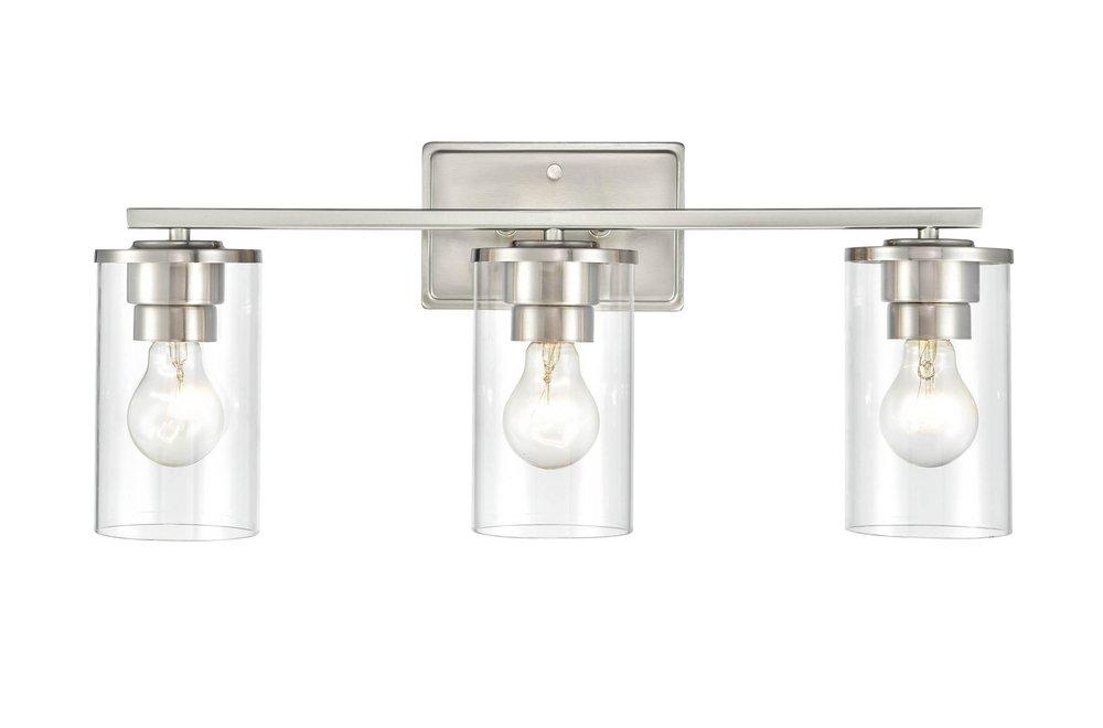 3-Light Vanity Fixture in Brushed Nickel 