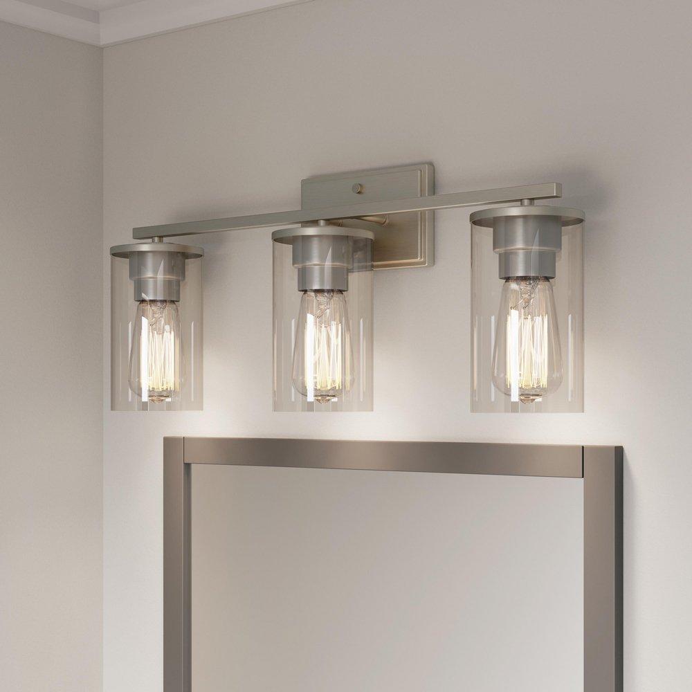 3-Light Vanity Fixture in Brushed Nickel 