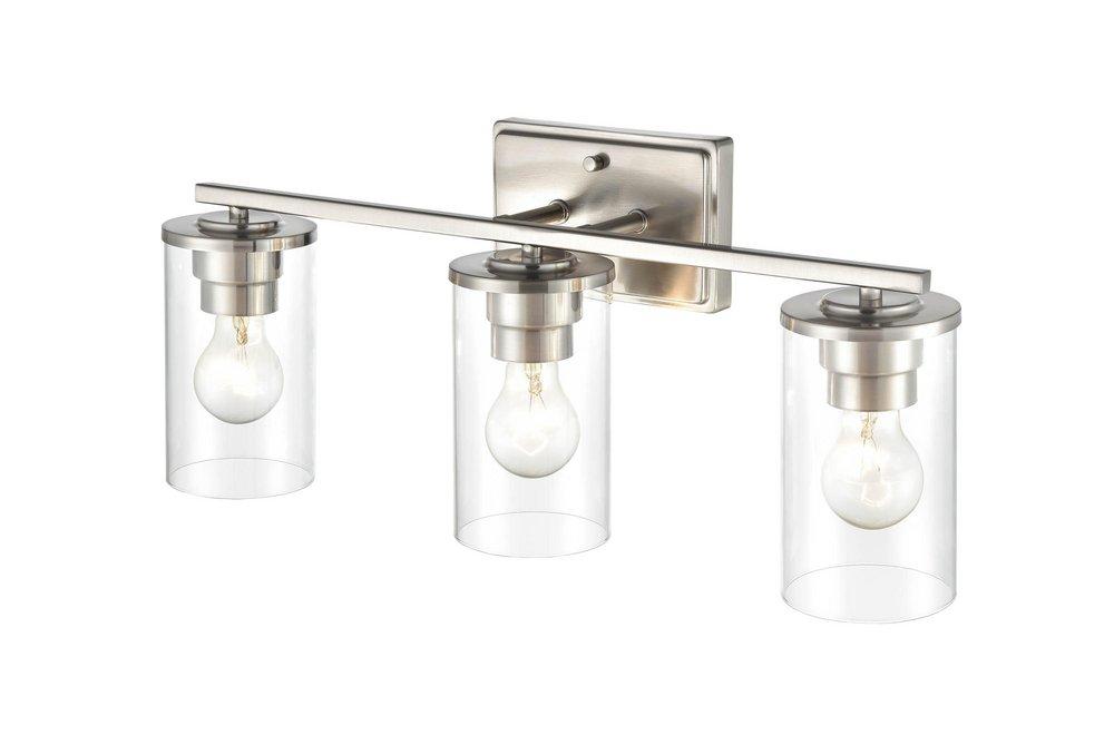 3-Light Vanity Fixture in Brushed Nickel 