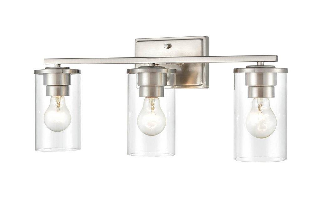 3-Light Vanity Fixture in Brushed Nickel 