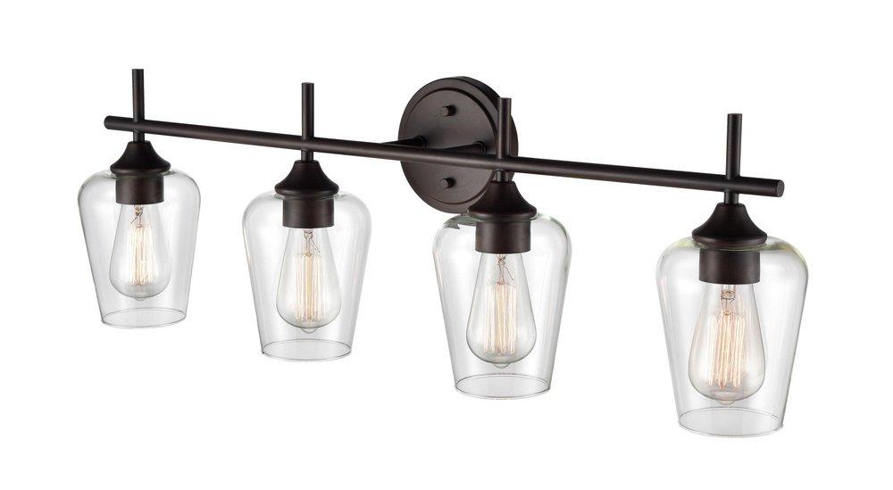 4-Light Vanity Fixture in Rubbed Bronze 