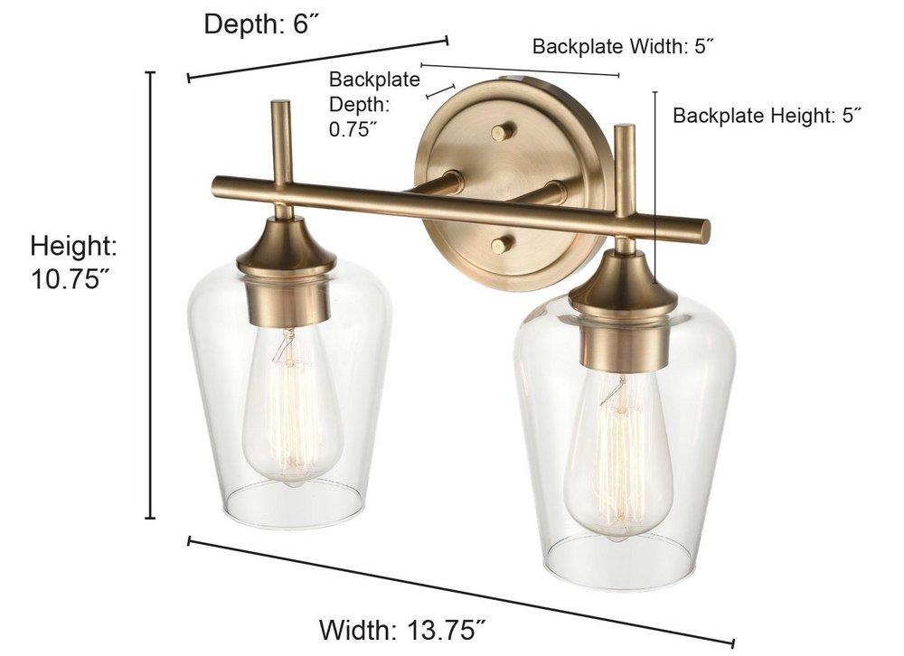 2-Light Vanity Fixture in Brushed Nickel 