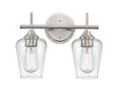 2-Light Vanity Fixture in Brushed Nickel