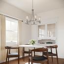 5-Light Chandelier Ceiling Light in Brushed Nickel 