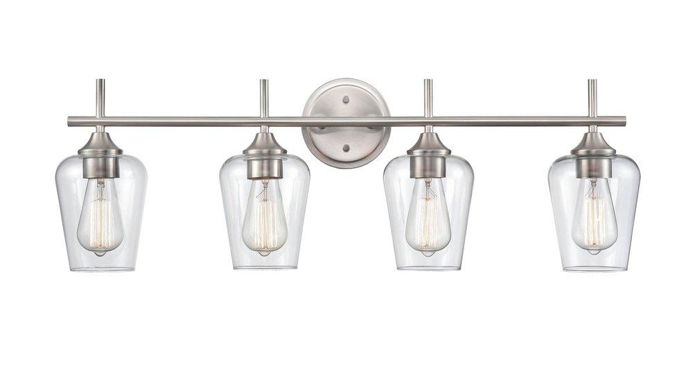 4-Light Vanity Fixture in Brushed Nickel 