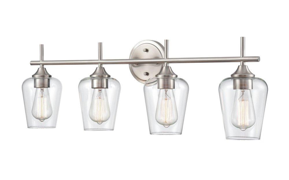 4-Light Vanity Fixture in Brushed Nickel 