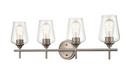 4-Light 31 in. Wide Bathroom Vanity Light in Brushed Nickel