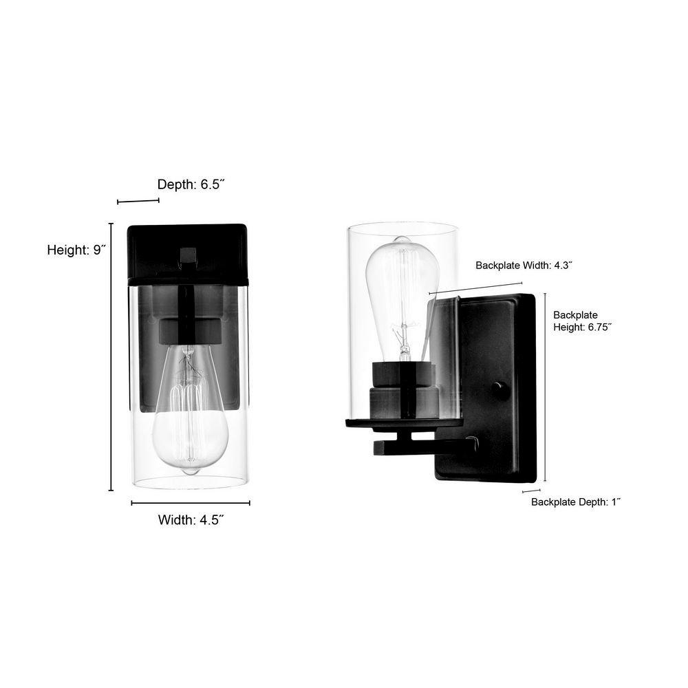 1-Light Wall Sconce in Brushed Nickel 