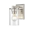 1-Light Wall Sconce in Brushed Nickel 