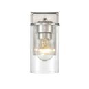 1-Light Wall Sconce in Brushed Nickel 