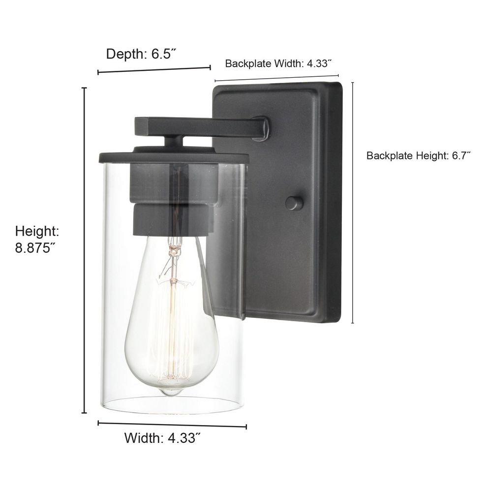 1-Light Wall Sconce in Brushed Nickel 