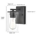 1-Light Wall Sconce in Brushed Nickel 