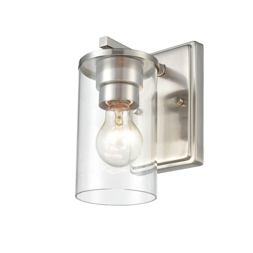 1-Light Wall Sconce in Brushed Nickel 