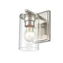 1-Light Wall Sconce in Brushed Nickel 