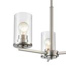 3-Light Chandelier Ceiling Light in Brushed Nickel 