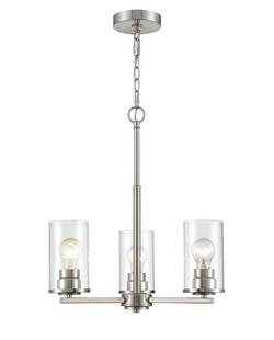 3-Light Chandelier Ceiling Light in Brushed Nickel