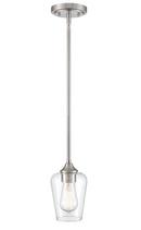 1-Light Mini-Pendant Light in Brushed Nickel