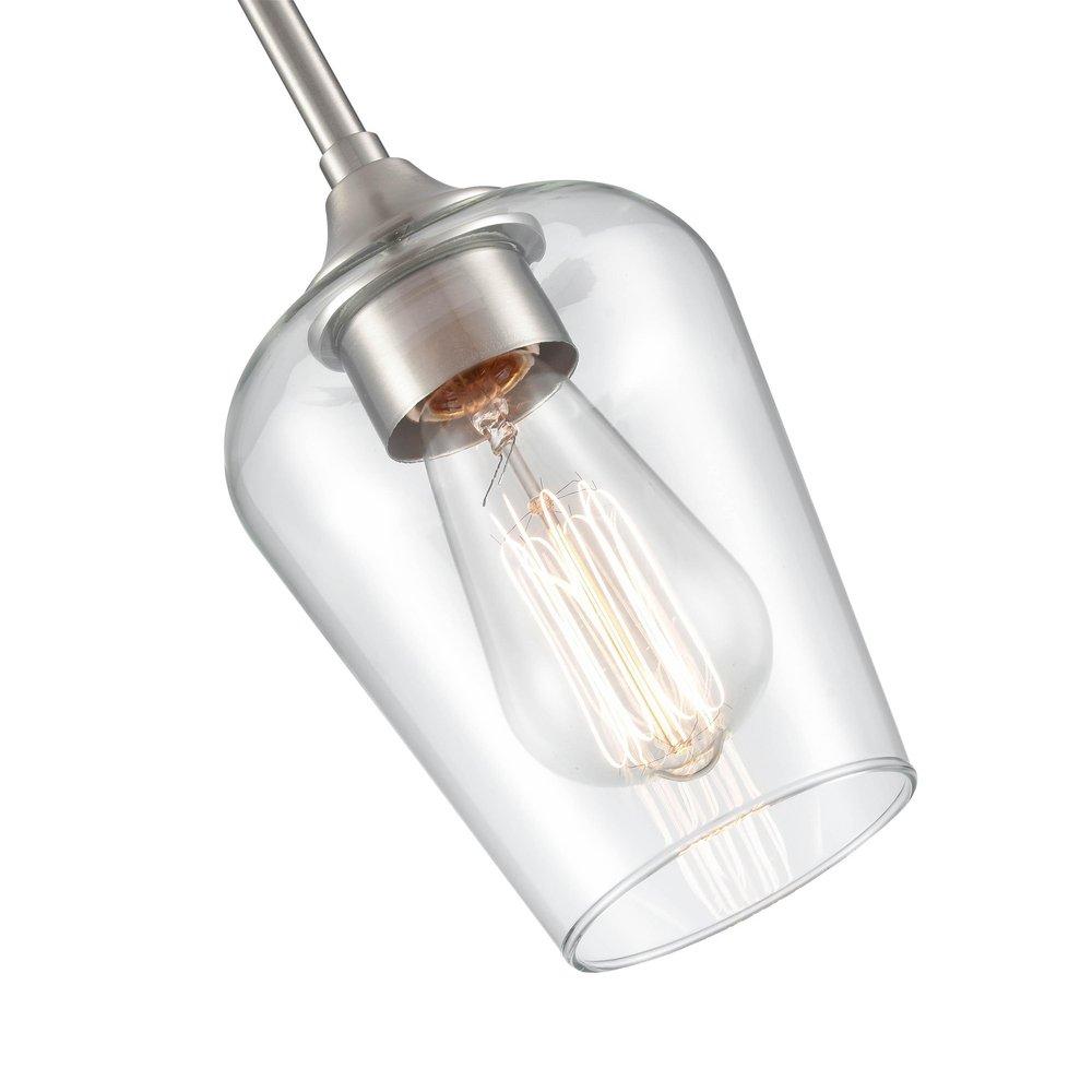 1-Light Mini-Pendant Light in Brushed Nickel 