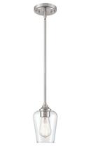 1-Light Mini-Pendant Light in Brushed Nickel 